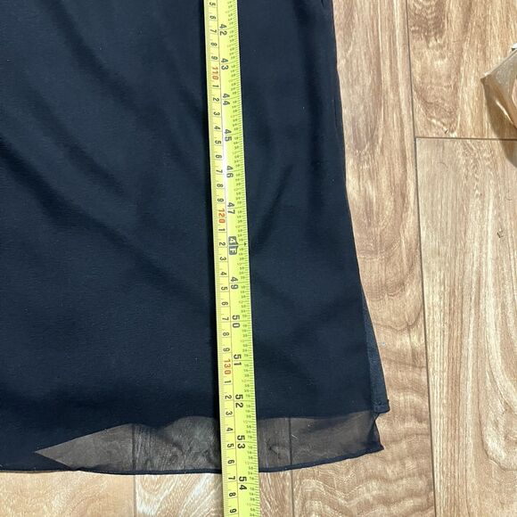 JS Boutique Silk Gown Dress Size 8 Black Lace Bodice Embroidered Evening Party - Picture 6 of 8